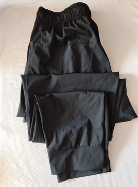 新外贸出口运动服凉感收裤脚长裤黑色运动瑜伽跑步 透气运动长裤