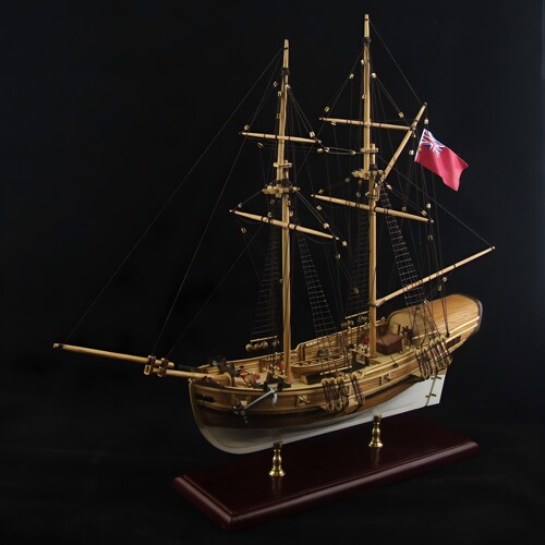 1:60闪耀号HMS SHINE 1712 英国8炮近海巡航舰 木质古帆套材 蚂蚁