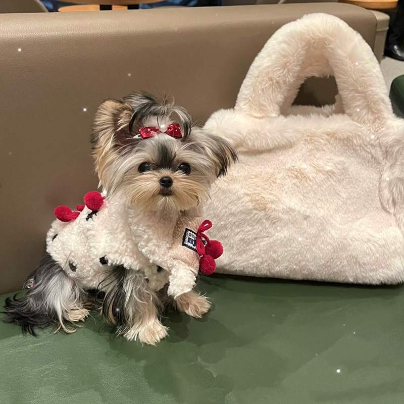 宠物冬款羊羔绒马甲保暖约克夏