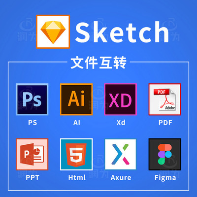 sketch转psd原型skech设计figma、html、ai、xd、axure、ppt、pdf
