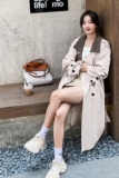 搬至256现货2023春长款拼色风衣外套256-Q571-P150-控218，女装风衣，浙宝256