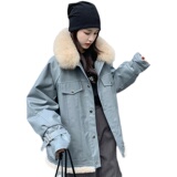 现货2023冬新款短款皮衣兔毛派克服D701-P195-控278，女装棉衣/棉服，浙宝256