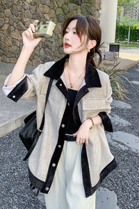 小香风撞色衬衫外套女2025秋季新款法式独特高级感气质休闲上衣潮图片