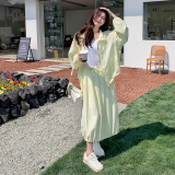 时尚立领棒球服外套花苞裙女夏季法式短款轻薄防晒衣，商品下架区，浙宝256