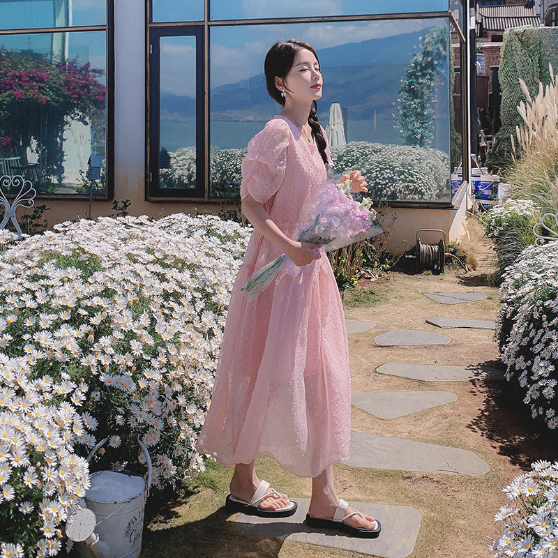 现货2023夏雪纺度假旅行连衣裙X366-P110-控168,女装连衣裙,浙宝256