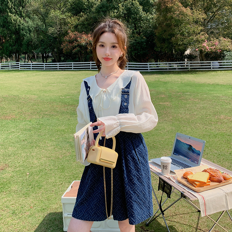 档口现货2023夏韩版宽松减龄牛仔背带裤短裤X361-P85-控148,女装牛仔裤,浙宝256