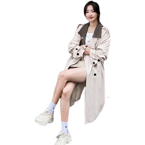 已出货 2022秋新款 长款双领风衣外套 Q571-P160-控228图片