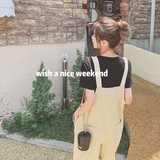 已现货2025夏短款背带裤棉布宽松高腰休闲X326-P85-控138，商品下架区，浙宝256