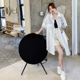 蓝色时尚衬衫防晒衣女外套女薄款中长款仙女森系超仙洋气防晒服，女装防晒衣，浙宝256