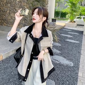 小香风撞色衬衫外套女2025秋季新款法式独特高级感气质休闲上衣潮
