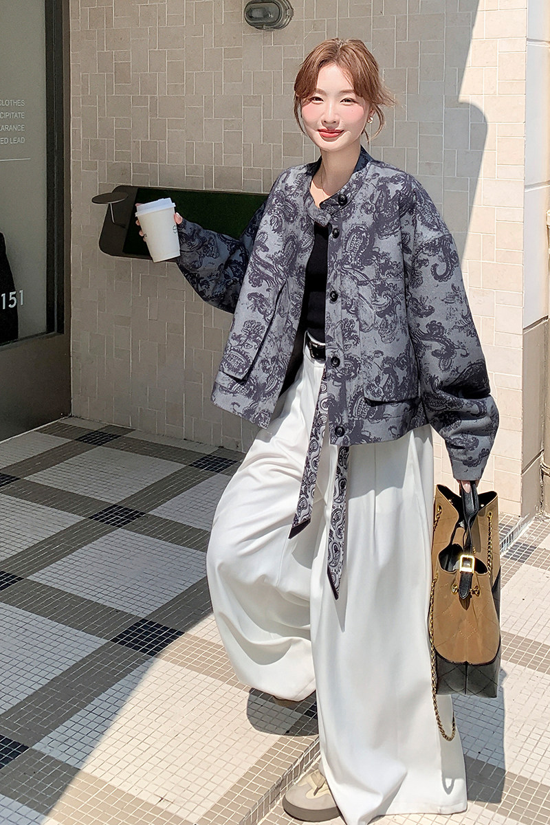 档口已现货2026春短款腰果图案上衣外套Q631-P150-控248,女装短外套,浙宝256