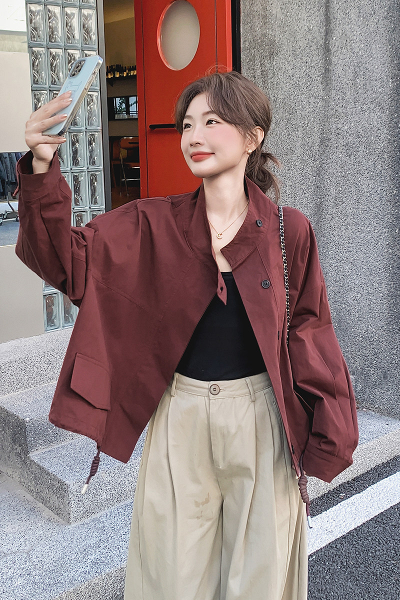 档口已现货2026春短款上衣外套棉Q623-P145-控238,女装短外套,浙宝256