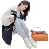 已现货2022冬兔毛袖子服短款D717-P155-控238，女装棉衣/棉服，浙宝256