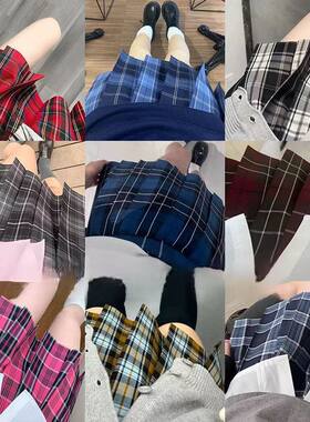 正版日系合集jk制服秋冬套装格子裙校园百褶裙学生水手服格裙全套