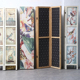 孤品集合 饰图画屏风油画布三折屏座屏 复古隔断墙装 美式 乡村风格