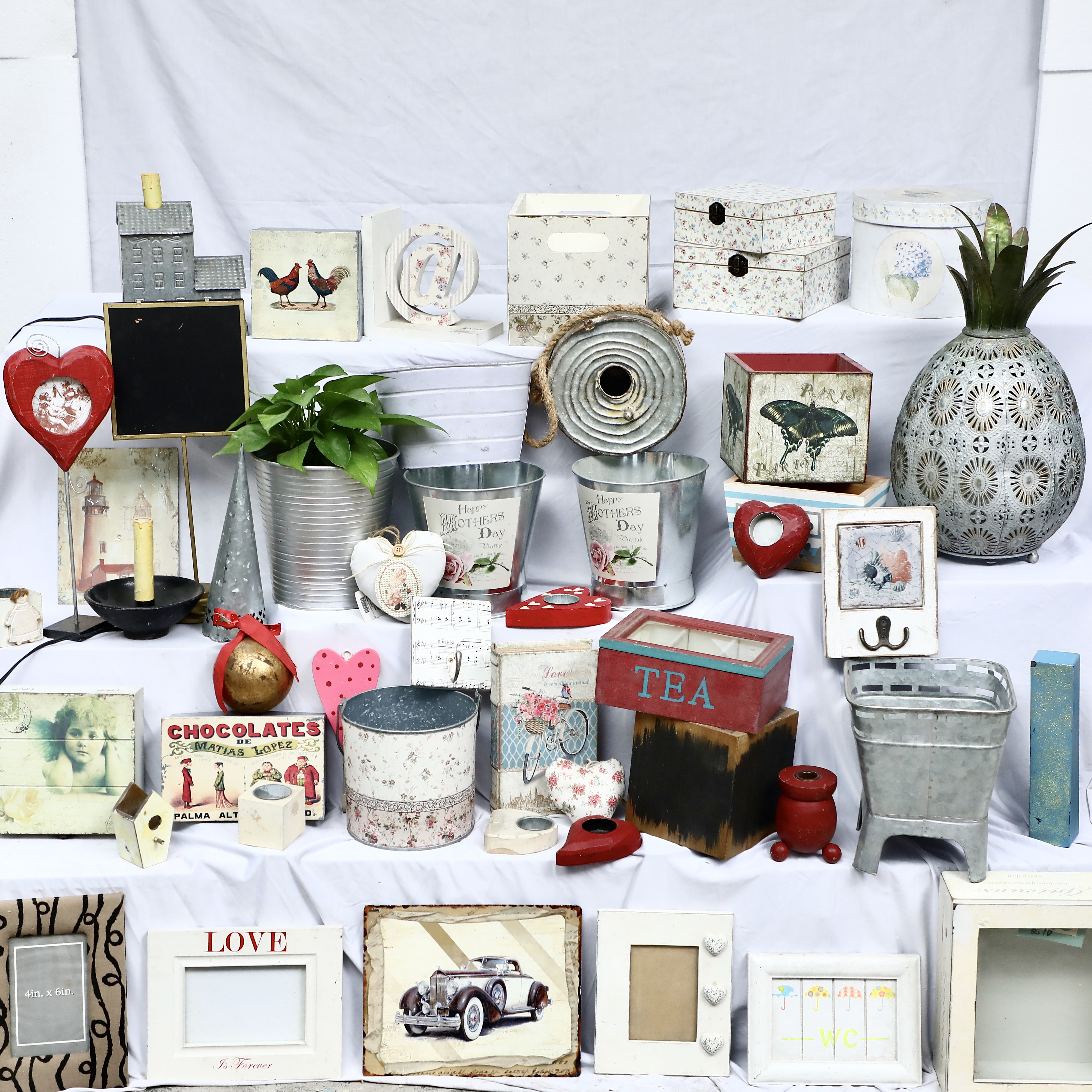 特价处理孤品集合--美式乡村风家居饰品铁艺木质做旧园艺杂货摆件