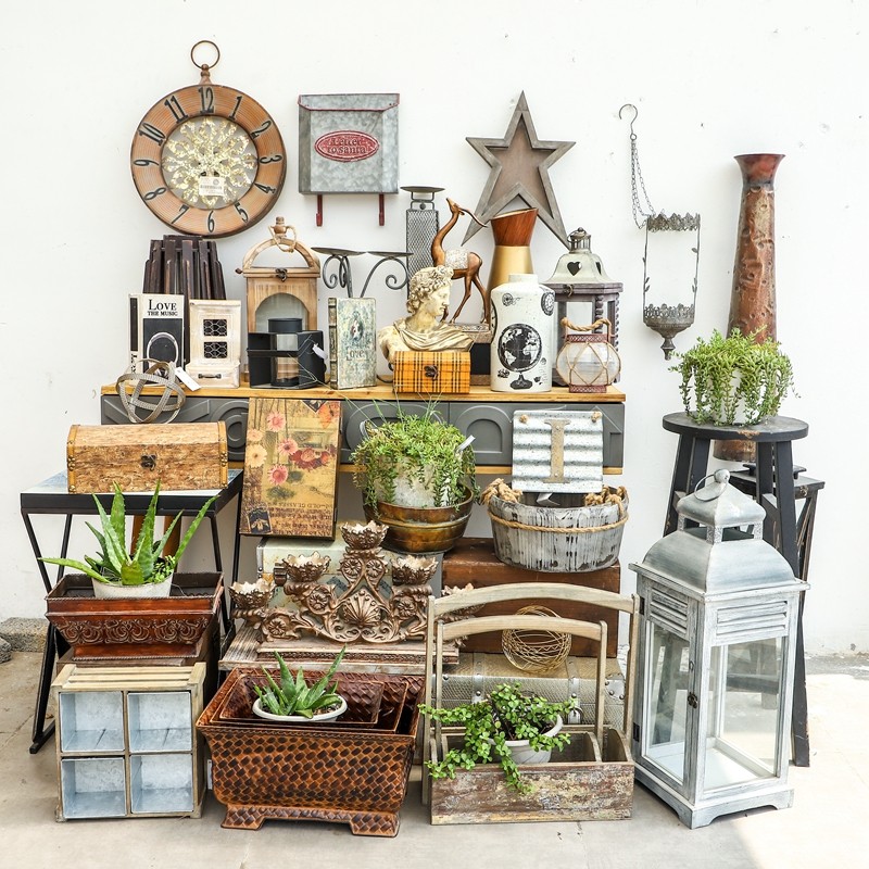 特价处理孤品--外贸复古家居装饰摆设品铁艺木质做旧工艺杂货摆件,家居饰品,其他工艺饰品,淘宝优惠券,粉丝福利购,淘宝优惠卷