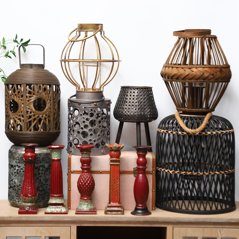 特价处理孤品--外贸展会样品家居饰品仿古做旧摄影道具桌面摆件