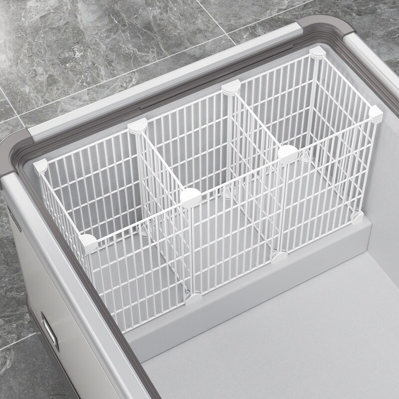 小冰柜内部置物架分隔栏分层收纳筐冷柜台阶专用隔断分格分类神器