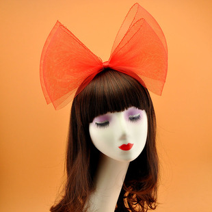 红色夸张超大蝴蝶结发箍发饰摄影楼配饰品造型头饰欧美写真头箍