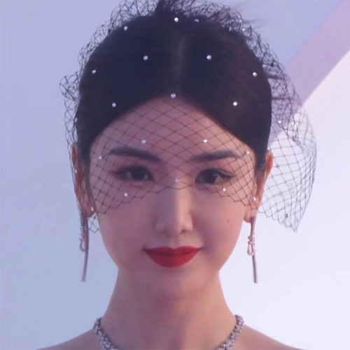 发夹渔网简约水钻珍珠发饰