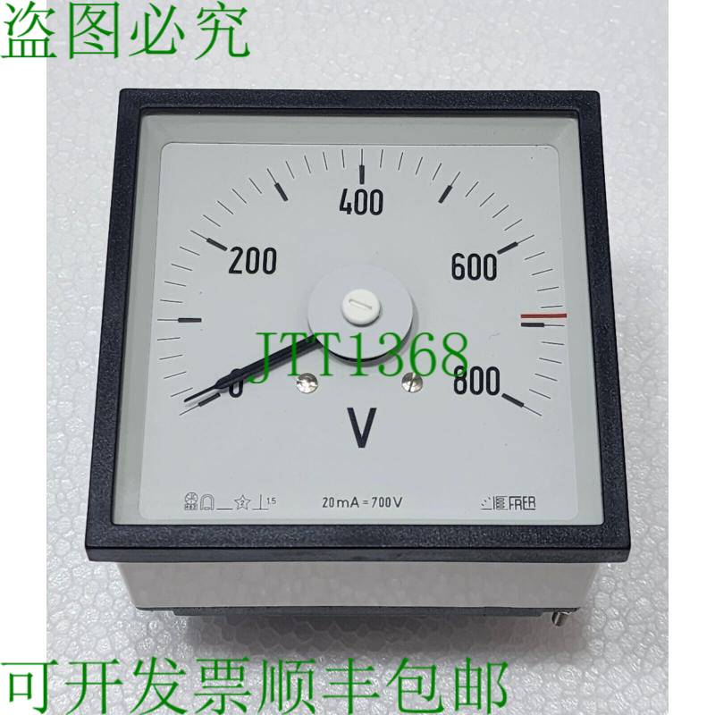 FRER A96MMA 模拟电压表 800V 0-20mA，240°极限，96x96mm