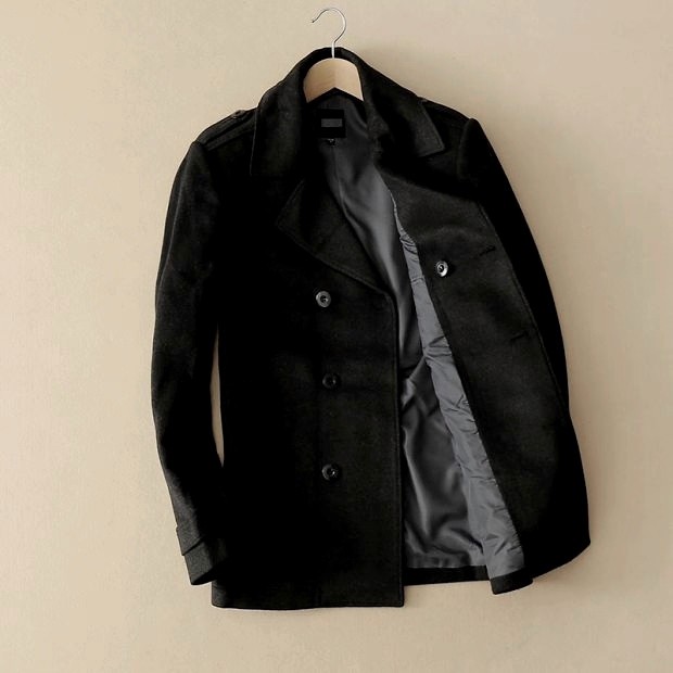 【瑕疵】羊毛呢大衣男士中长款毛呢大衣外套修身型双排扣商务夹克,男装,毛呢大衣,淘宝优惠券,粉丝福利购,淘宝优惠卷