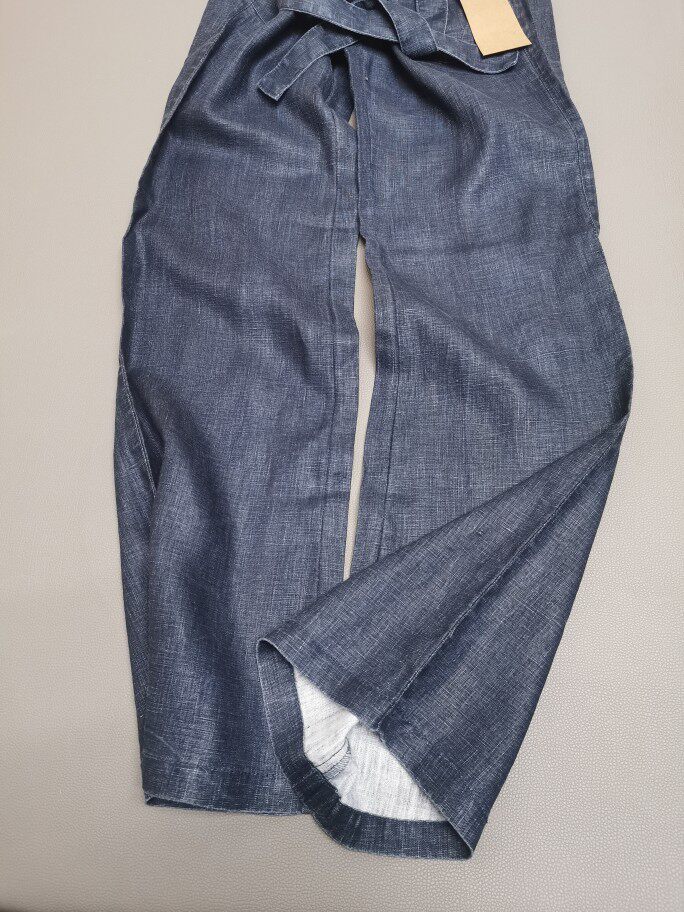 超垂坠女款亚麻长裤直筒裤纯麻料职业装配色好看出口外贸爆单春夏