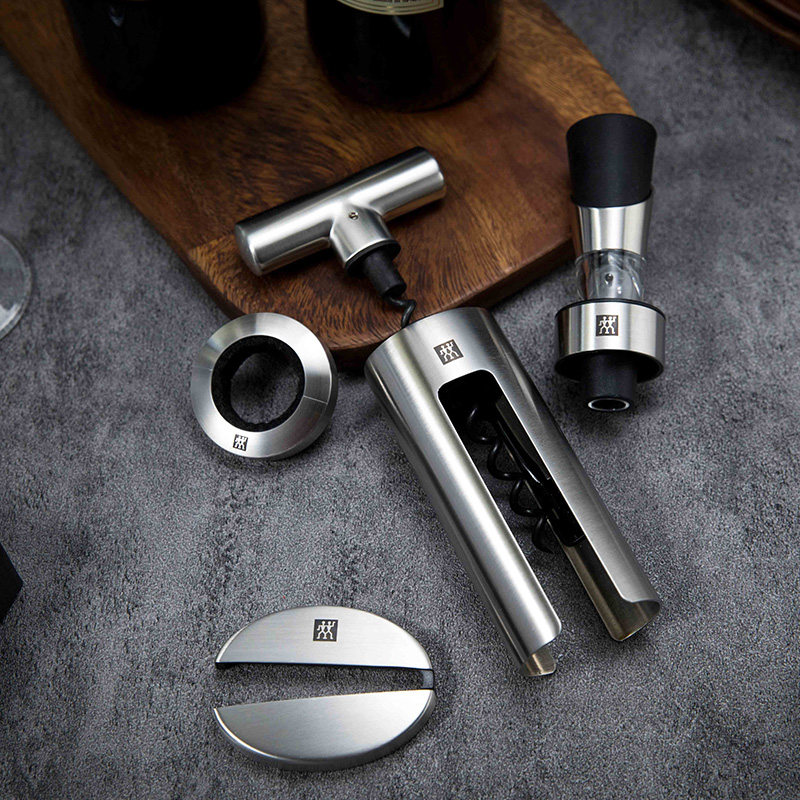 德国进口双立人侍酒师系列专业红酒用具4件套开瓶器醒酒器酒瓶塞