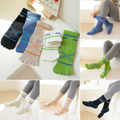 children socks 秋冬儿童纯棉运动五指袜中筒中大童休闲 sports