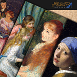 MR.CHOO木质异形拼图名画人物系列儿童益智玩具潮玩礼物送相框