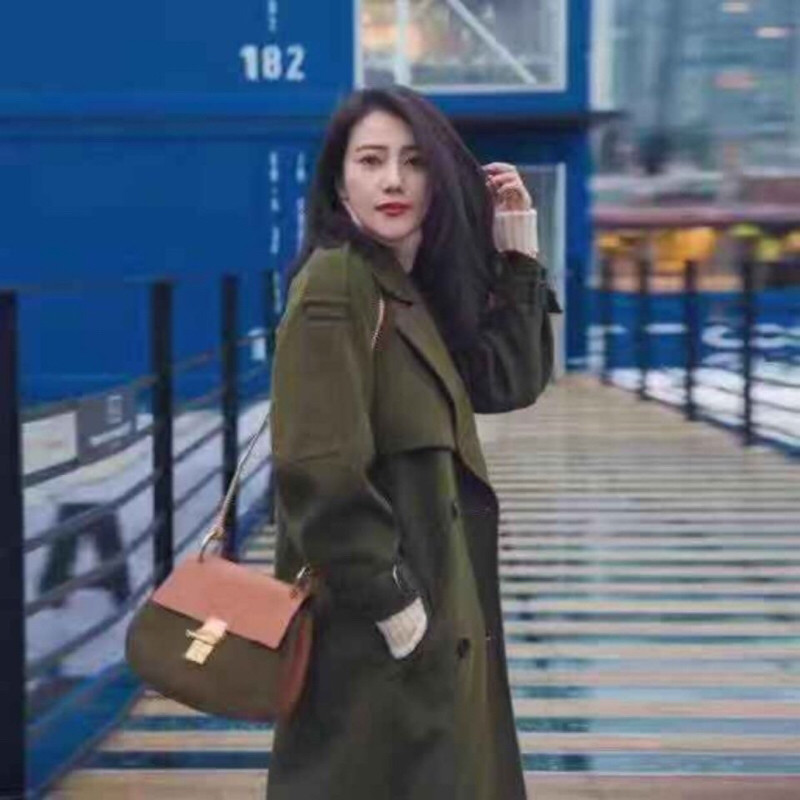2025秋冬新款韩版宽松显瘦百搭双面羊绒大衣女中长款毛呢外套春季