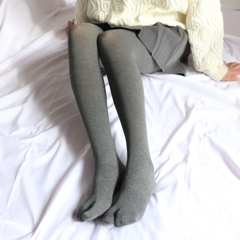 秋冬厚棉款二指连裤袜打底分趾