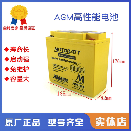 宝马摩托车专用电瓶蓄电池