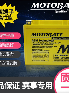 升仕ZT350D 310T-M光阳赛艇CT250 S350 YTX12-BS电瓶12AH蓄电池