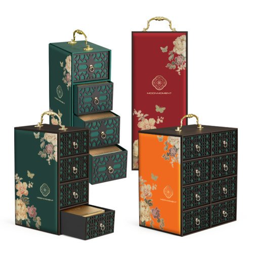 金属手提8粒装月饼包装盒