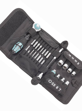 德国维拉WERA 26件1/4套装8000A棘轮套筒扳手起子头螺丝刀051045