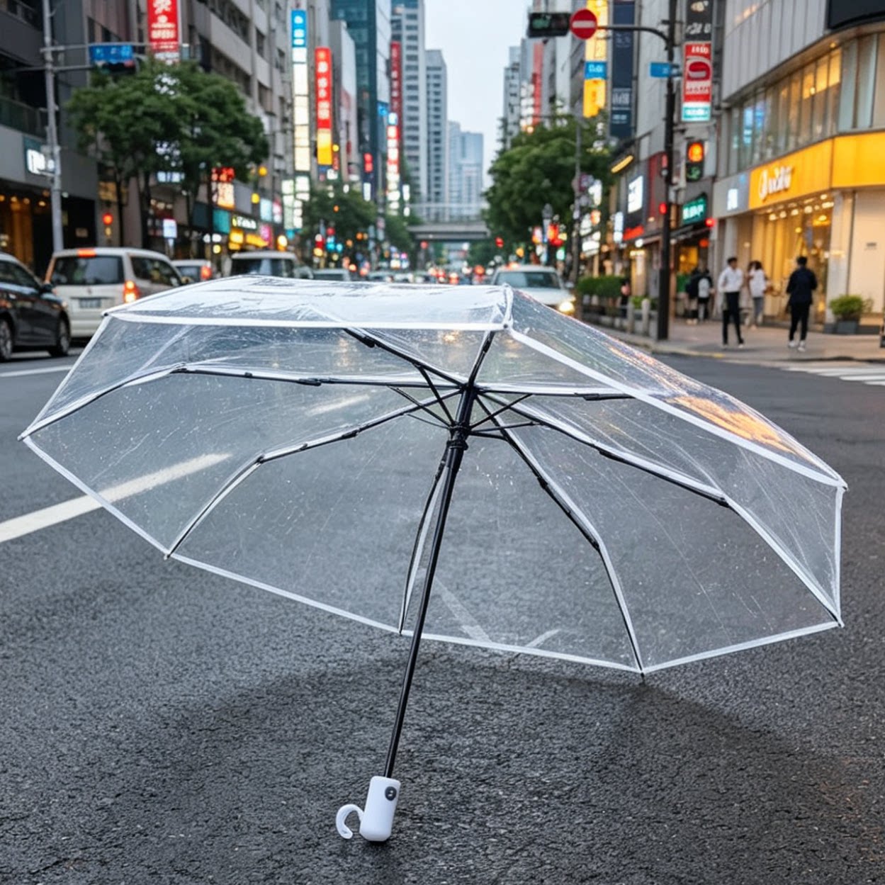 透明雨伞小巧便携儿童学生上学雨伞男孩女孩高颜值家用透明折叠伞图片