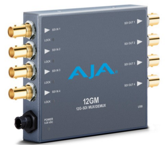 AJA 12GM 12G-SDI tofrom Quad SDI 混合分离 转换器 转换盒