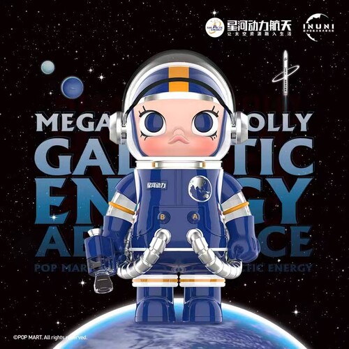 熊玩 POPMART泡泡玛 MEGA SPACE MOLLY 100%星河动力航天手办吊卡