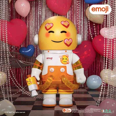 熊玩POPMART泡泡玛特MEGA SPACE MOLLY 100% × emoji™ 系列盲盒