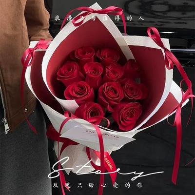 【炽热与浪漫】红玫瑰香皂永生花束求婚表白仿真花情人节礼物