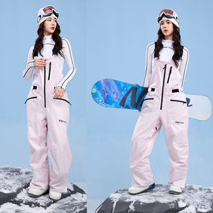带背带双板裤 XXXsnow单板滑雪裤 套装 女雪裤 防水防风 男滑雪背带裤
