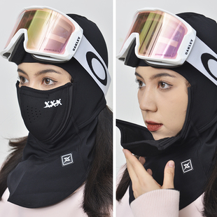 XXXsnow新款 磁吸滑雪头套护脸磁铁护脸防风保暖单板双板快拆面罩