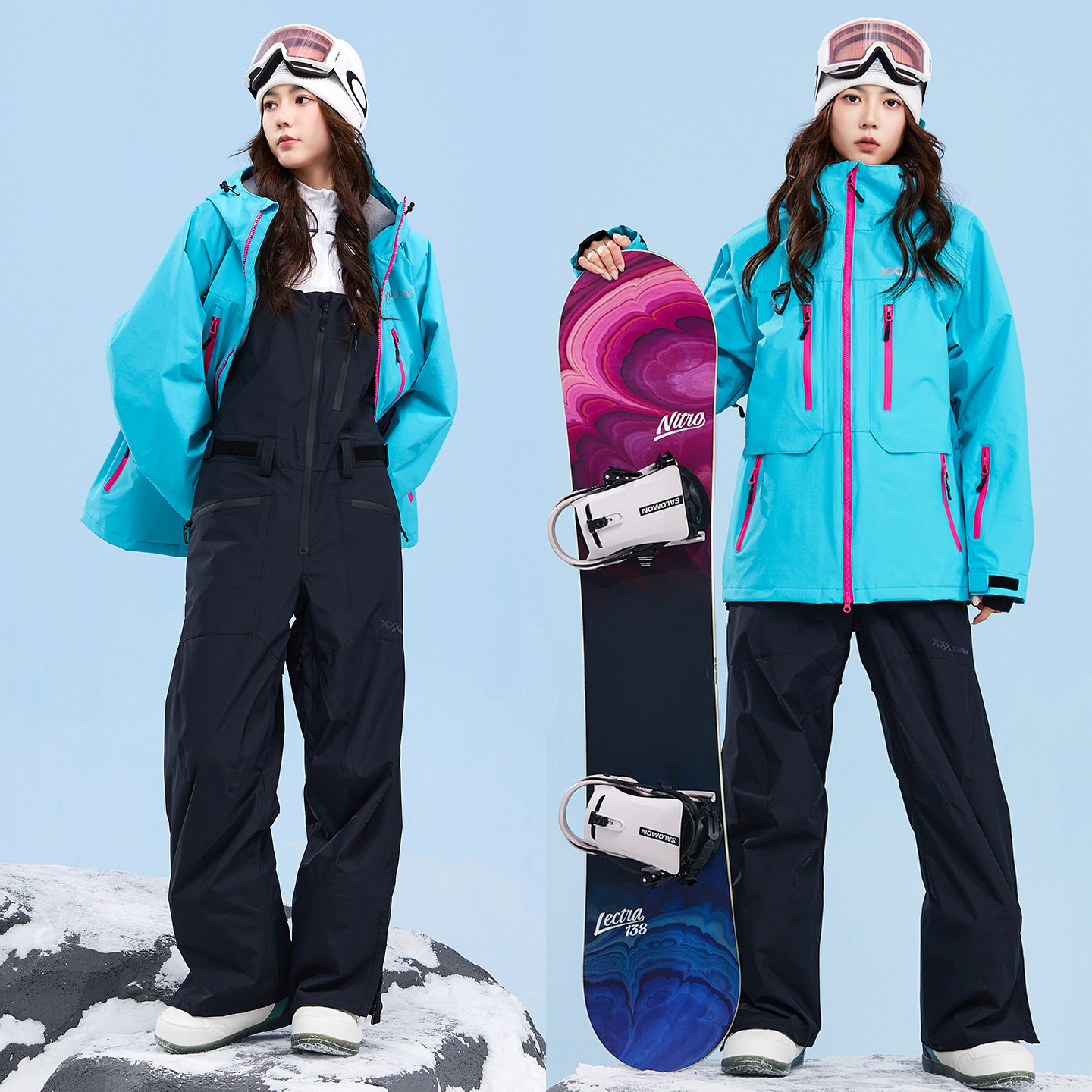 XXXsnow单板滑雪服女套装雪衣雪裤3L男加棉情侣压胶防寒外套