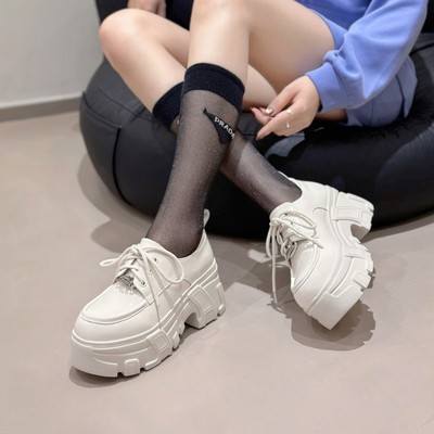 厚底英伦风粗高跟小皮鞋女鞋子2025秋冬新款松糕休闲玛丽珍乐福鞋