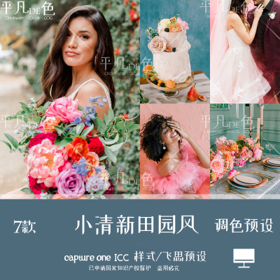captureone样式小清新田园婚礼人像跟拍调色滤镜c1飞思预设CO914