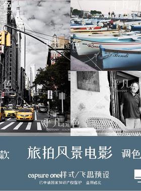 capture one样式 旅拍风景自然街拍复古调色滤镜 C1飞思预设CO222