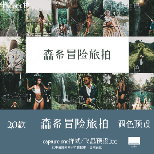 captureone样式 森系冒险墨绿色旅拍胶片调色滤镜C1飞思预设CO730