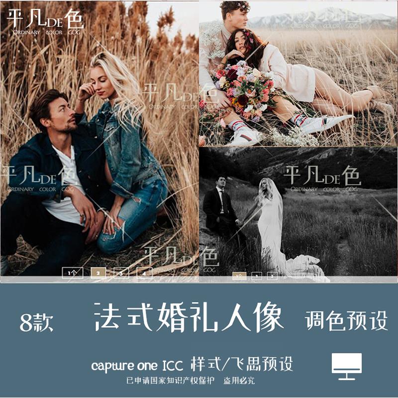 capture one样式莫兰迪法式婚礼人像调色摄影滤镜C1飞思预设CO806